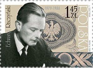 Edward Bernard Raczyński na znaczku Foto: poznan.wikia