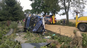 Śmiertelny wypadek na drodze Foto: Straż Pożarna / Różański Adrian