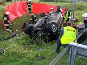 Wypadek na A2 Foto: Państwowa Straż Pożarna