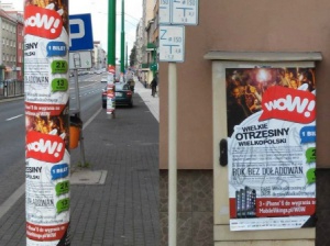 nielegalne plakaty WOW Foto: facebook.com / Ania bączek