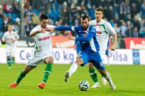 19. kolejka T-mobile Ekstraklasy - Lech Poznań - Lechia Gdańsk (Zaur Sadaev, Tiago Valente) Foto: lepszyPOZNAN.pl / Piotr Rychter