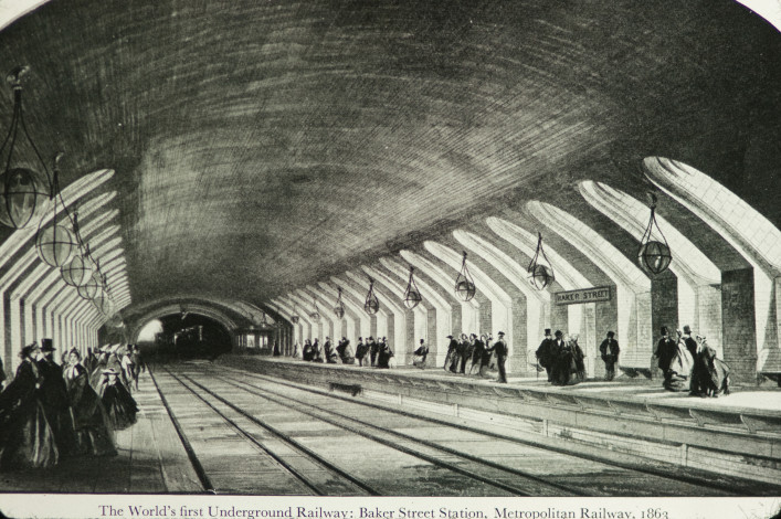 Metro w Londynie - Stacja Baker Street - 1863