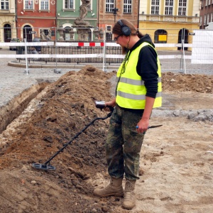 Wykopaliska na poznańskim Starym Rynku - maj 2015 Foto: Muzeum Archeologiczne w Poznaniu / K. Zisopulu-Bleja