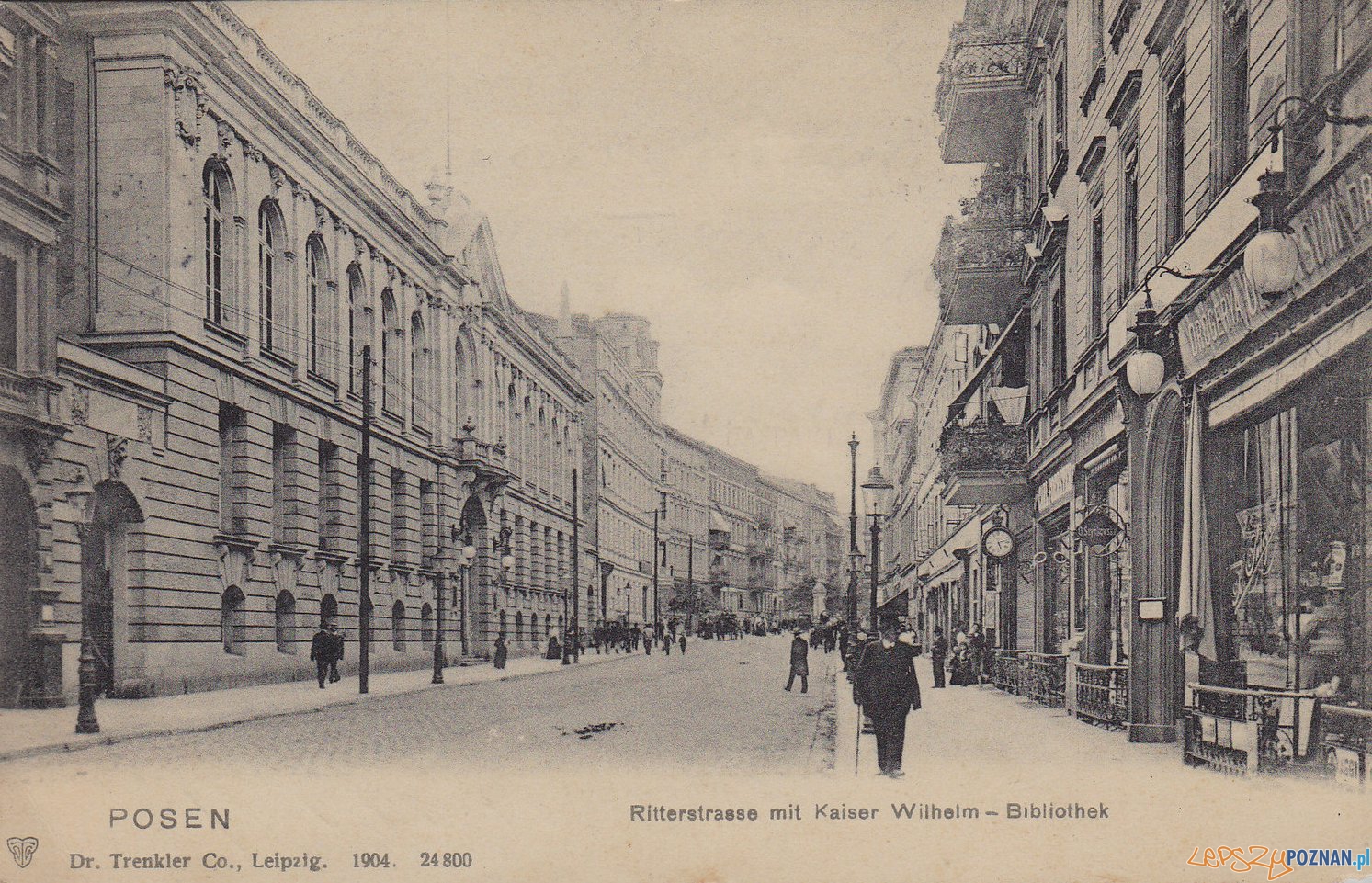 Ritterstrasse - Rycerska w 1905 r, dziś Ratajczaka