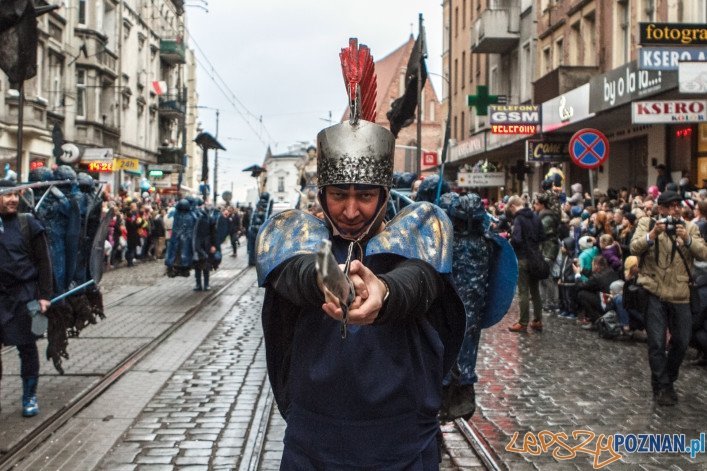 Barwny korowód przeszedł ulicami Poznania w ramach Imienin Ulicy Św. Marcin. Poznań 11.11.2015 r.