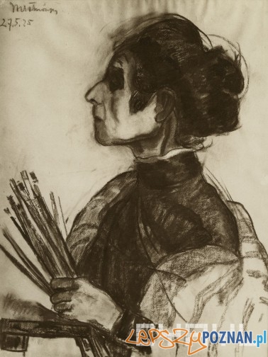 Portrett Olgi Boznanskiej namalowany przez Wandę Chełmońską
