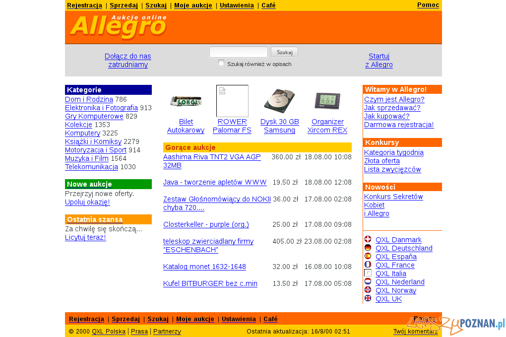 Jak Allegro wyglądało w 2000 roku