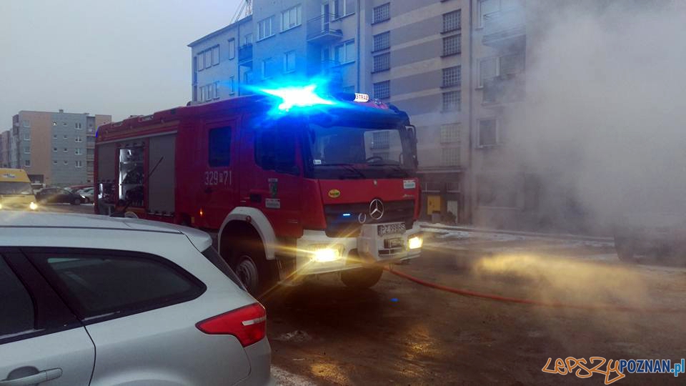 Pożar lawety w Luboniu