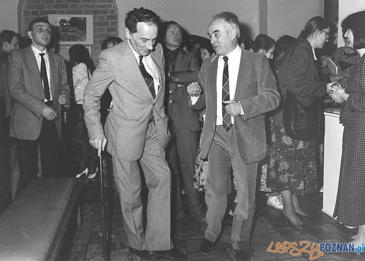 Prezydent Wojciech Szczęsny Kaczmarek i Lech Krzyżaniak - dyrektor Muzeum Archeologicznego - 1991 r.