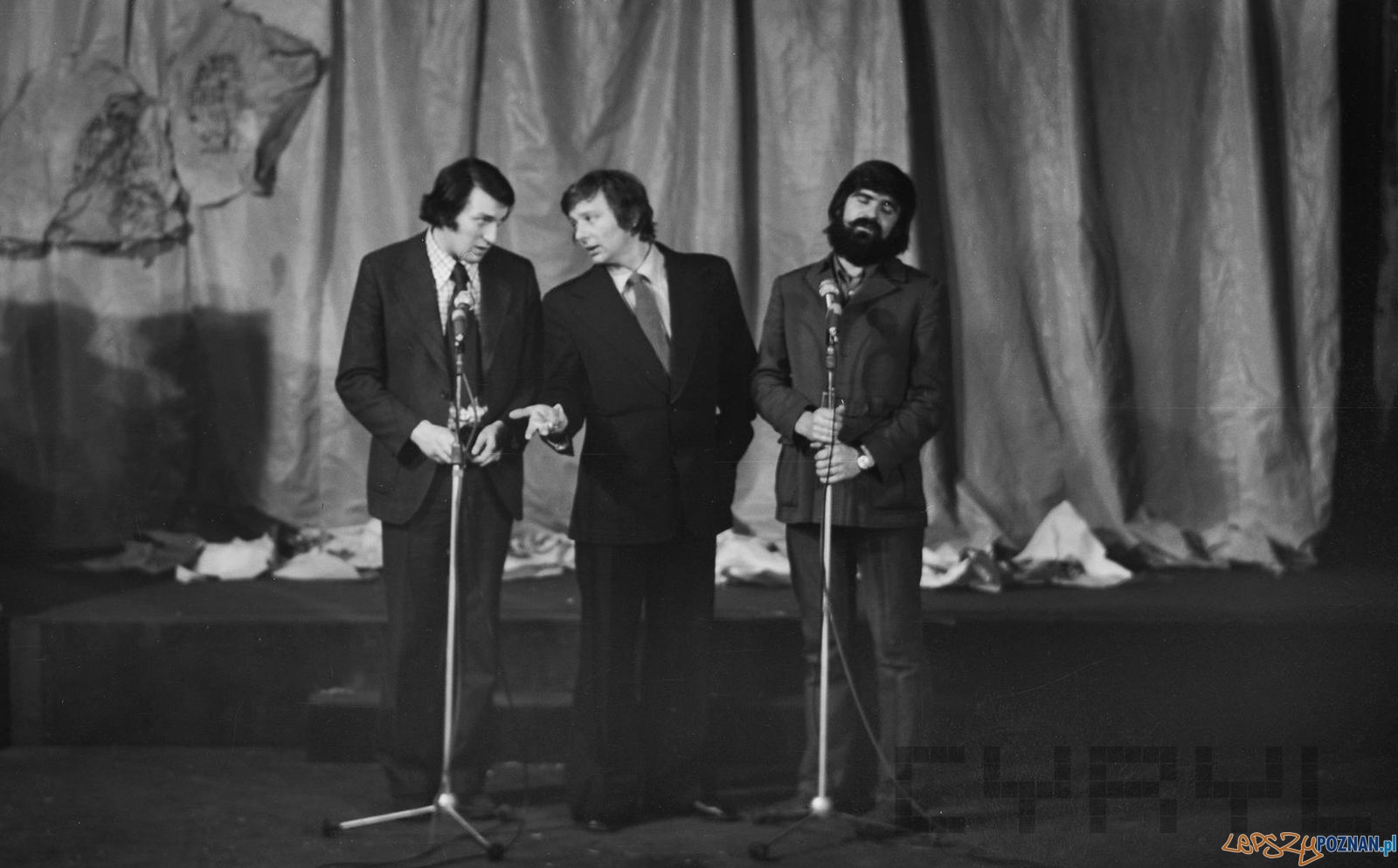 Jacek Różański, Zenon Laskowik i Janusz Rewiński 1975r - spektakl w Domu Harcerza na Wildzie