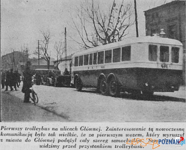 Trolejbus na Głównej, lata 30 XX wieku