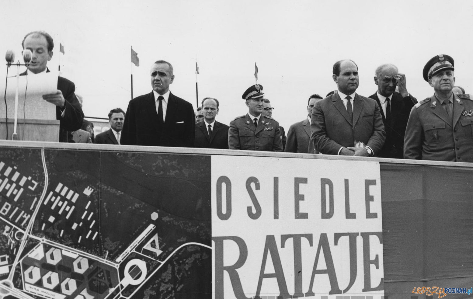 Wmurowanie aktu erekcyjnego pod budowe osiedli na Ratajach - 1967