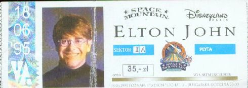 Elton John - bilet na koncert - Poznań 1995