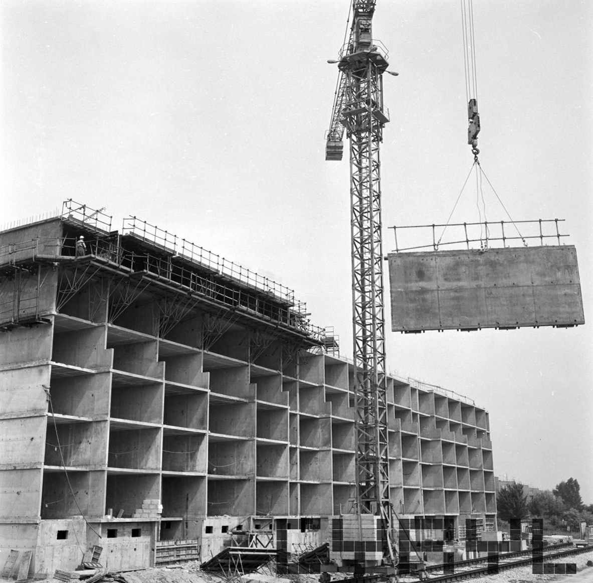 Klin Dębiecki - budowa bloków mieszkaniowych - maj1979