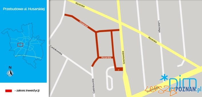 Plan budowy ulicu Husarskiej