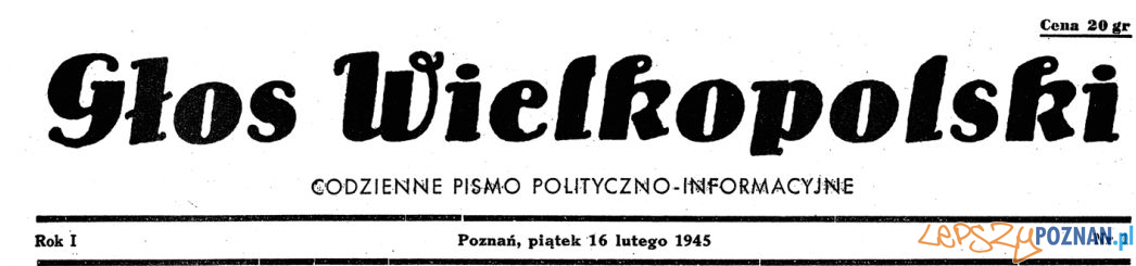 Głos Wielkopolski - pierwszy numer - winieta Foto: CC