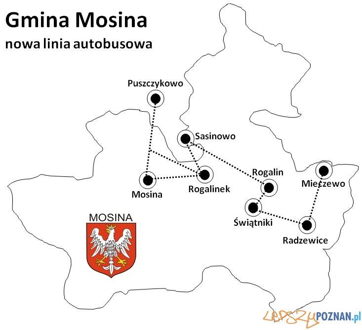 grafika: UGMosina - nowa linia Foto: grafika: UGMosina - nowa linia Foto: