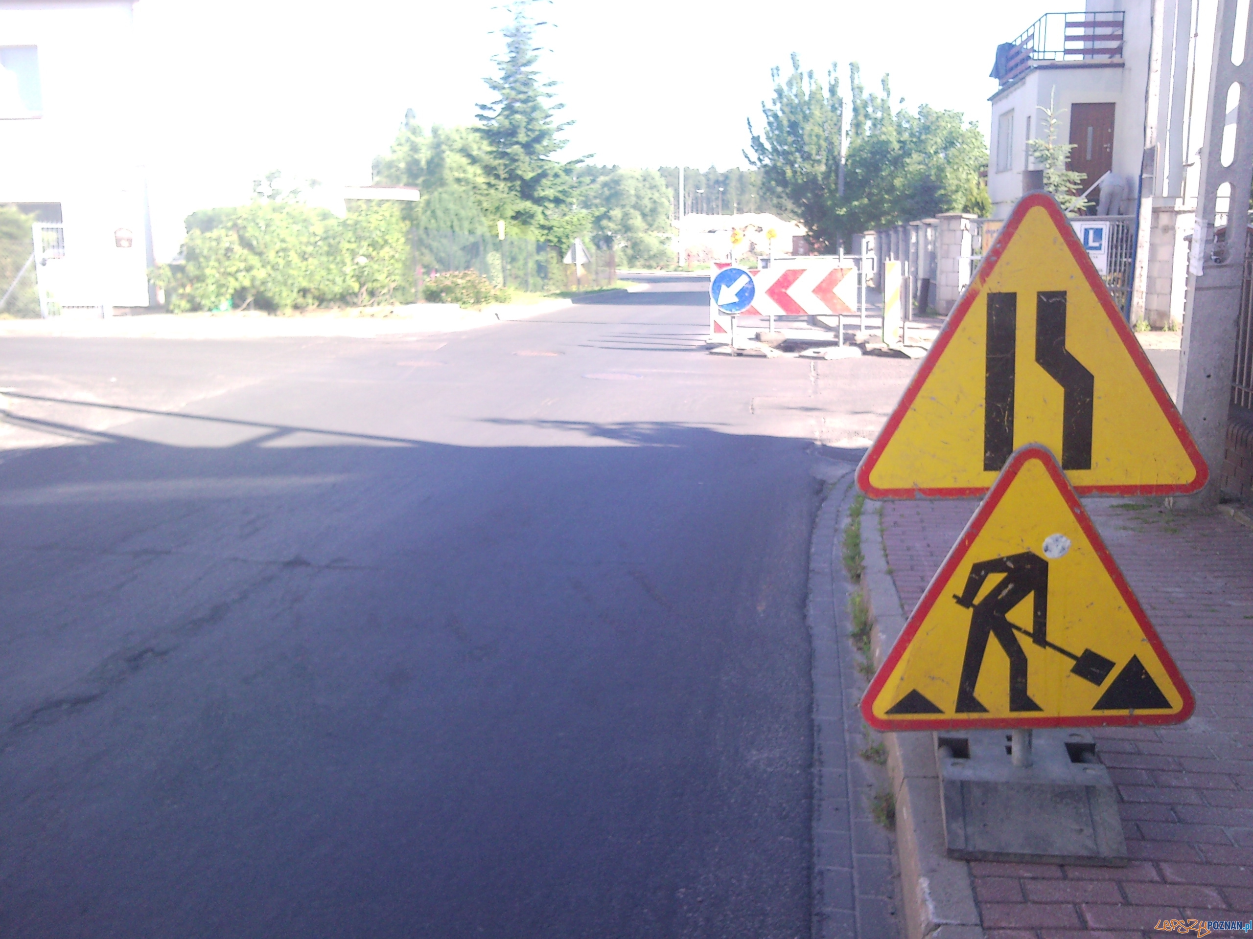 zwężenie drogi w Antoninku  Foto: lepszyPOZNAN