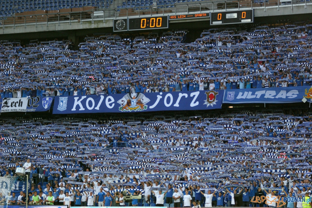 KKS Lech Poznań - Sparta Praga, stadion miejski 4.08.2010 r.  Foto: Piotr Rychter