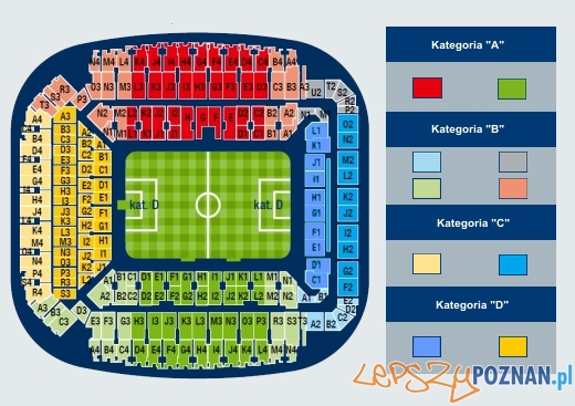 Mapa Stadionu Miejskiego  Foto: http://www.lechpoznan.pl