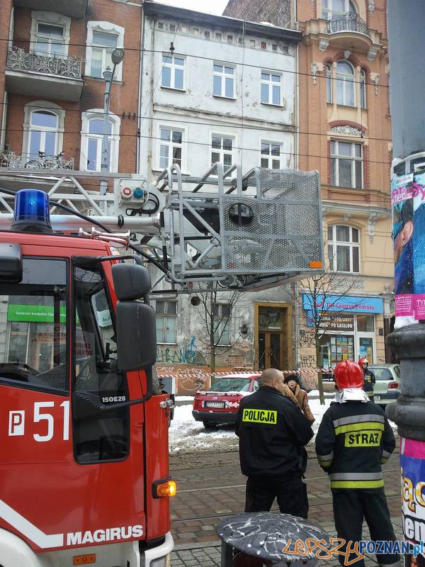 Akcja Strażaków na ulicy Podgórnej  Foto: lepszyPOZNAN.pl