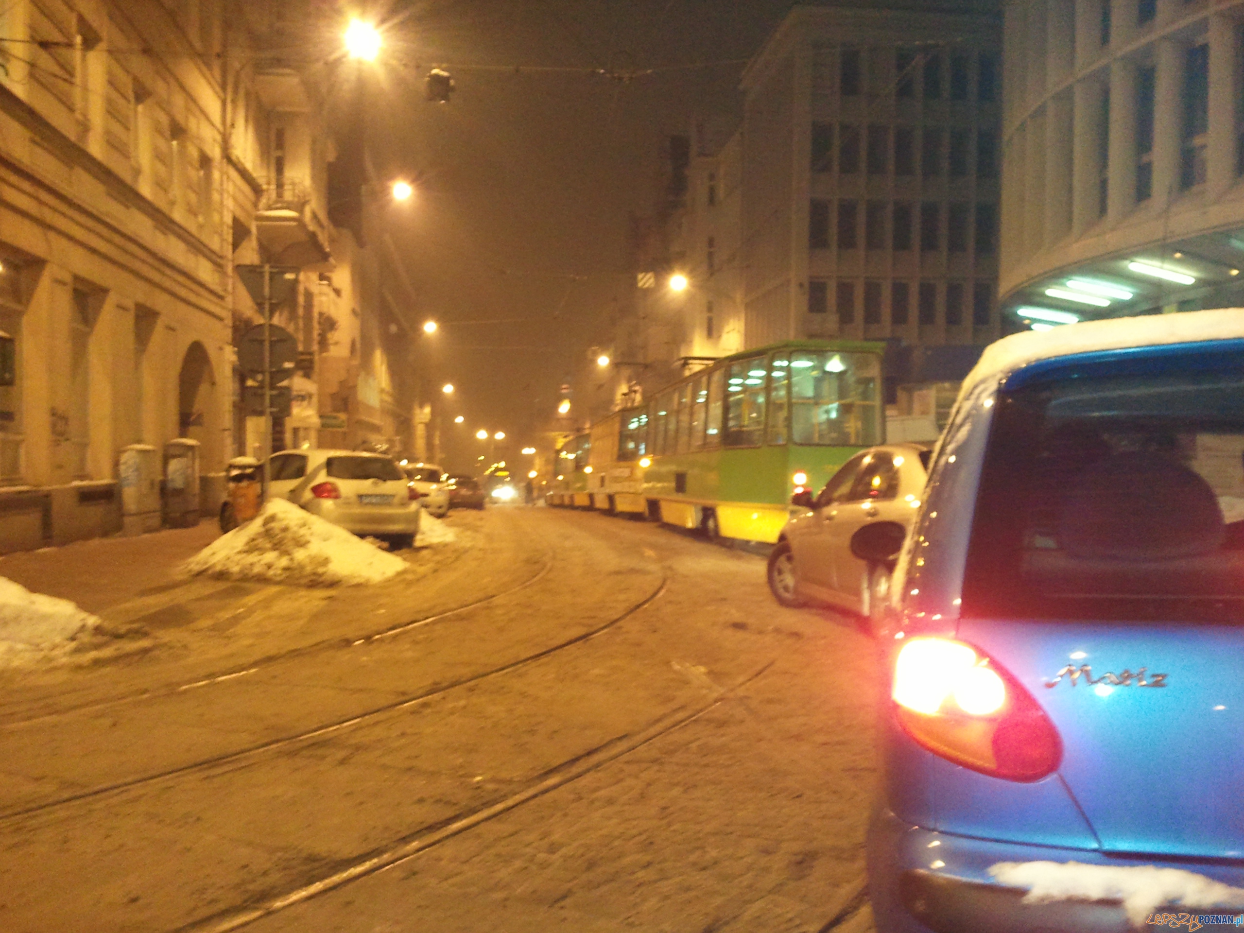 Zablokowane tramwaje na Mielżyńskiego   Foto: gsm