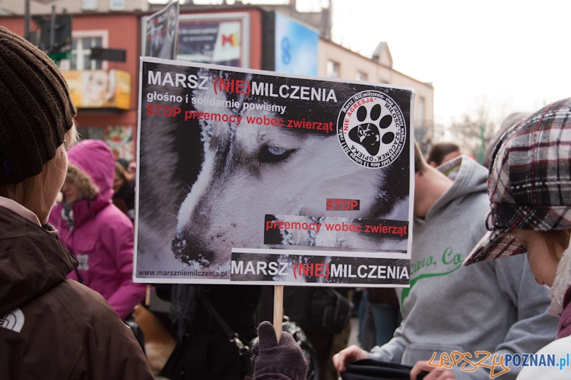 Marsz (NIE) Milczenia w obronie praw zwierząt - 13.02.2011 r.>  Foto: LepszyPOZNAN.pl / Paweł Rychter