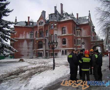Pożar pałacu w Wąsowie  Foto: KWP w Poznaniu