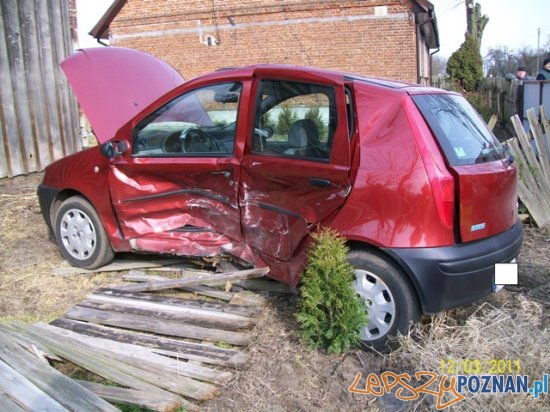 Wypadek w miejscowości Skokum  Foto: KP PSP Słupca