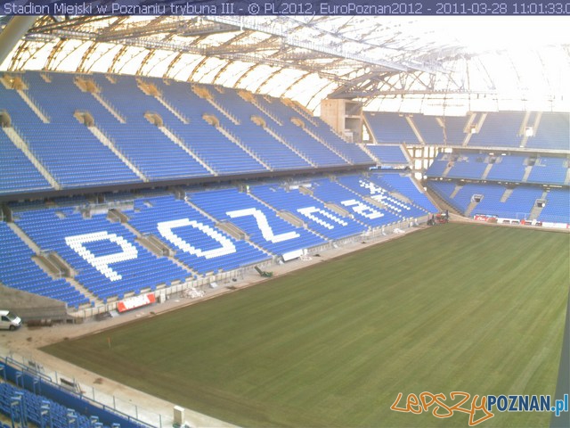 Nowa murawa na stadionie miejskim - 28.03.2011  Foto: Euro Poznań 2012