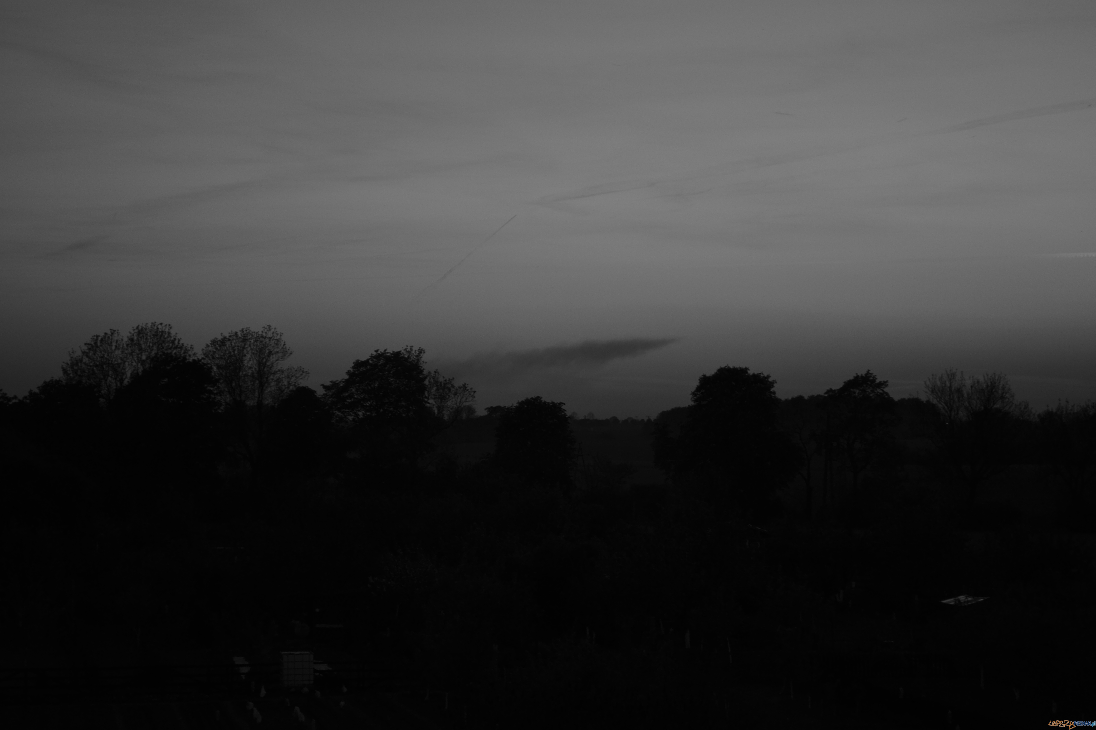 Pożar na Sieradzkiej - widok z ok. 30 km za Kostrzynem  Foto: Ola