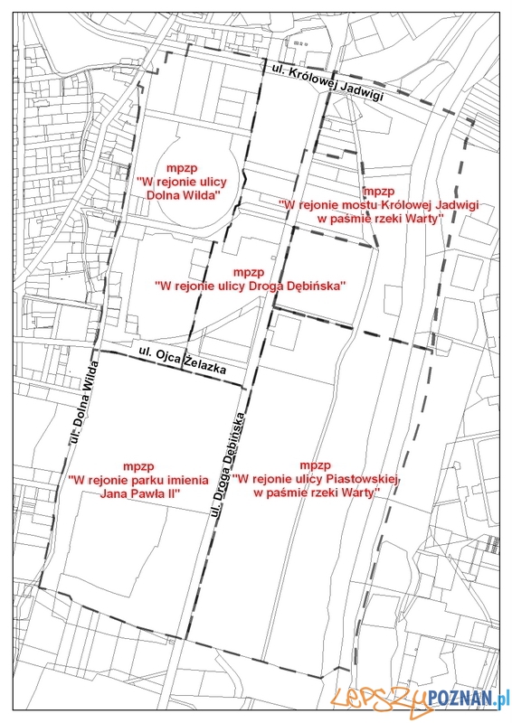 Granice konsultowanych terenów  Foto: Miejska Pracownia Urbanistyczna