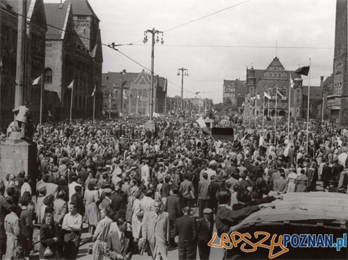 Poznań 1956 - tłumy na Św. Marcinie  Foto: Poznań 1956 - tłumy na Św. Marcinie