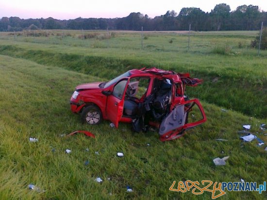 Śmiertelny wypadek na autostradzie  Foto: OSP Dominowo