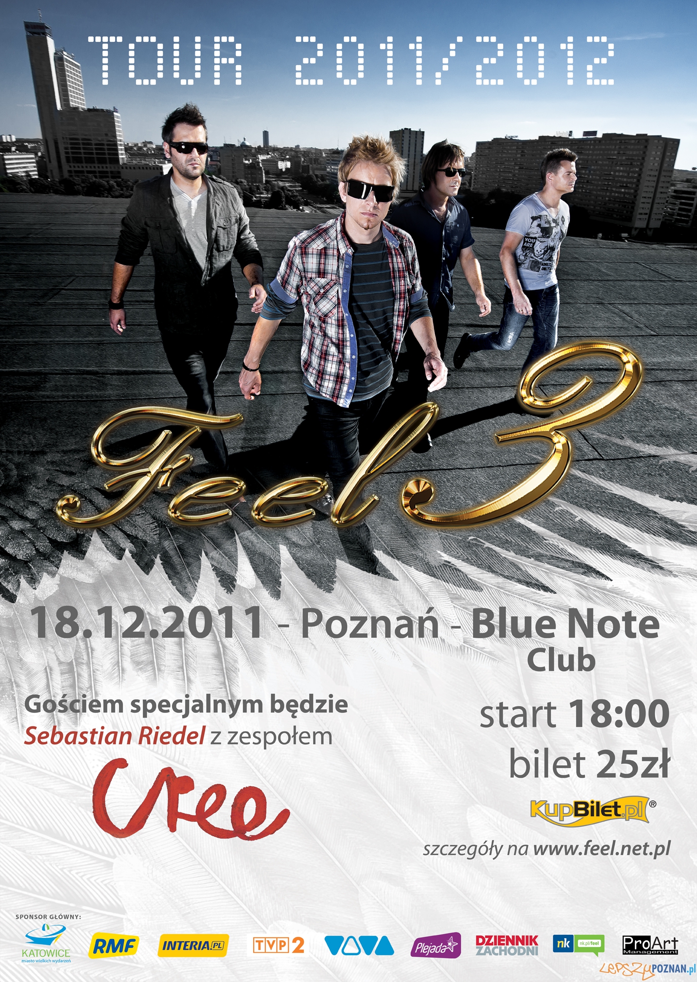 Plakat koncerty Feel i Cree w Poznaniu  Foto: 
