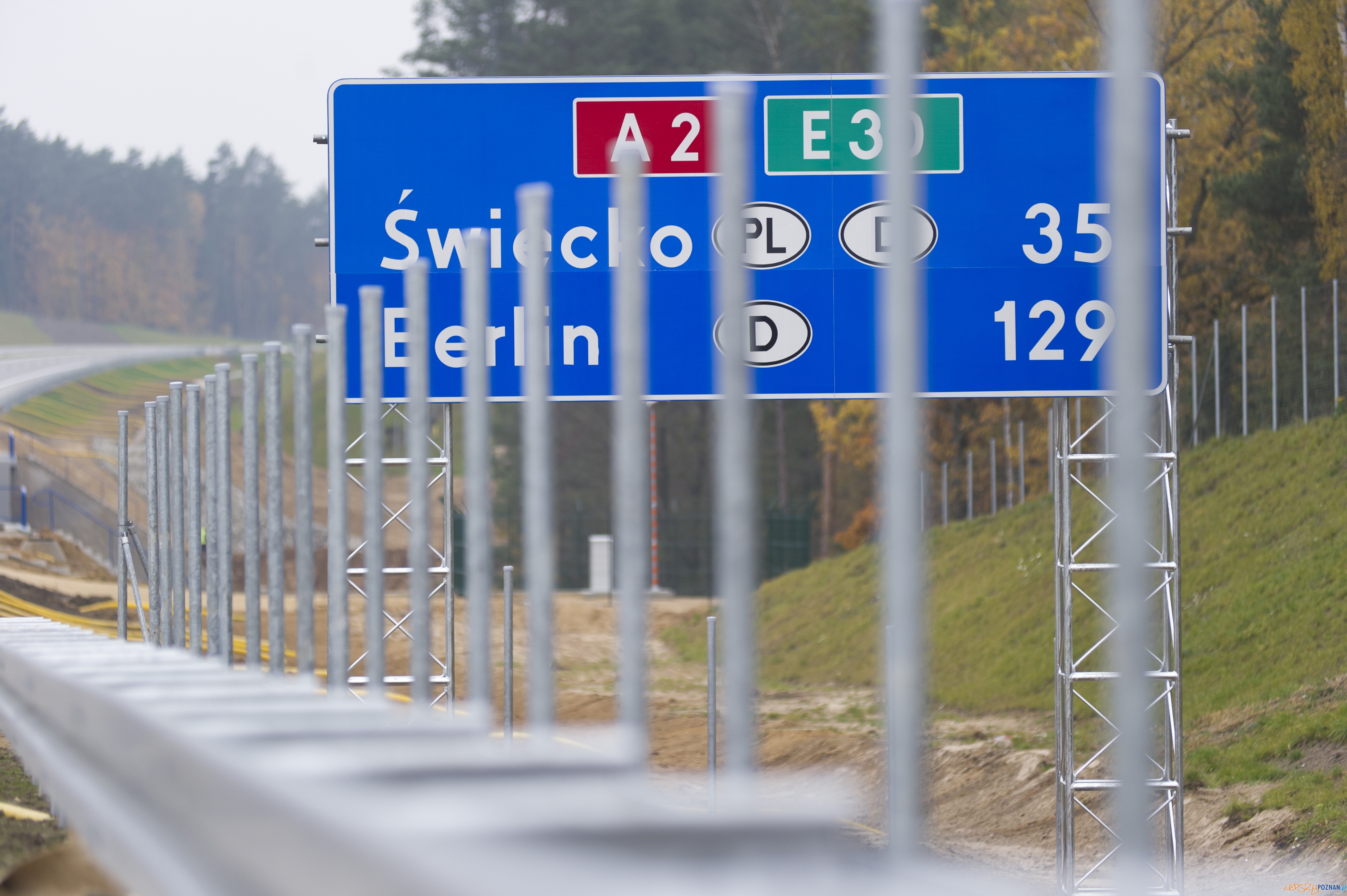 Element oznakowania autostrady  Foto: Autostrada Wielkopolska