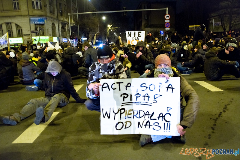 Protest przeciwko ACTA - 26.01.2012 r.  Foto: lepszyPOZNAN.pl / Piotr Rychter