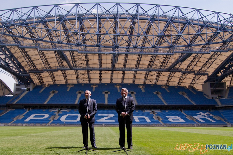 Prezydent Bronisław Komorowski na Stadionie Miejskim - Poznań 29.05.2012 r.  Foto: LepszyPOZNAN.pl / Paweł Rychter