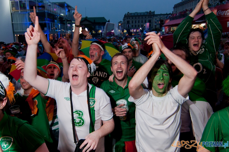 Strefa Kibica podczas meczu Irlandia - Chorwacja - Poznań 10.06.2012 r.  Foto: LepszyPOZNAN.pl / Paweł Rychter