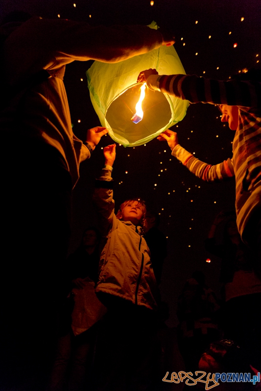 Noc Kupały 2012  - lampiony nad Poznaniem  Foto: lepszyPOZNAN.pl / Piotr Rychter