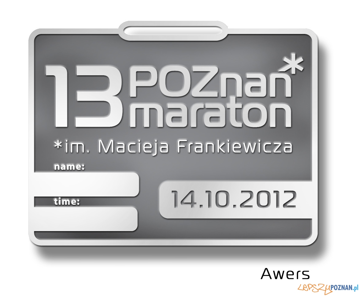 Medal 13 Poznań Maraton - Awers  Foto: POSIR
