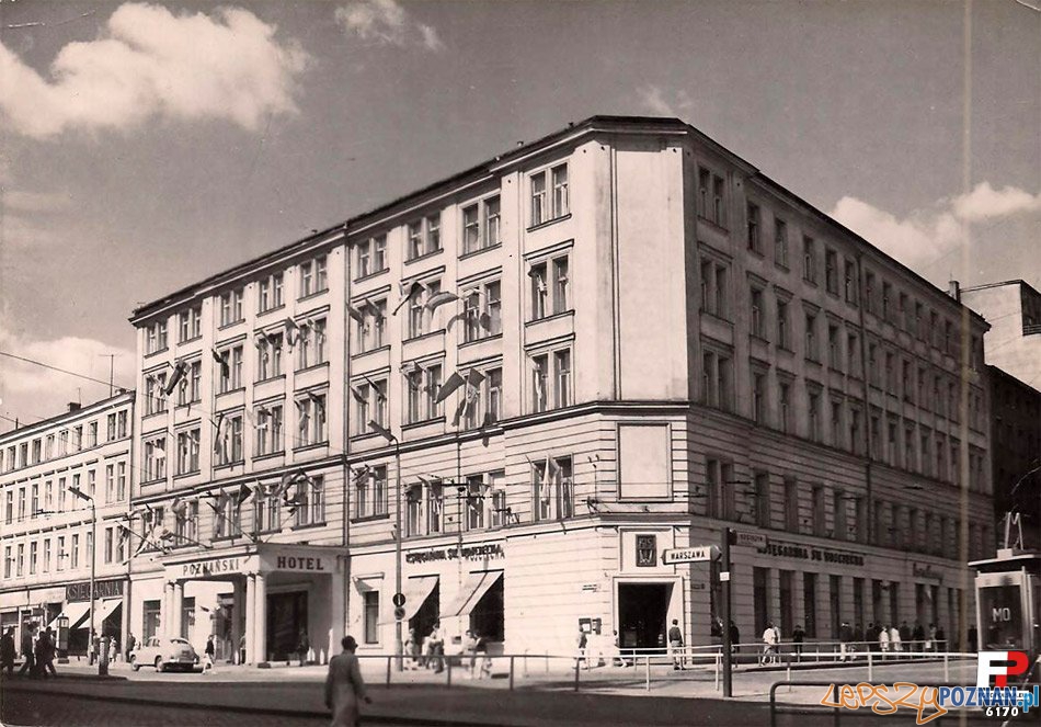 Hotel Rzymski - w tamtych latach Poznański - zdjęcie z lat 1964-68  Foto: fotopolska.eu