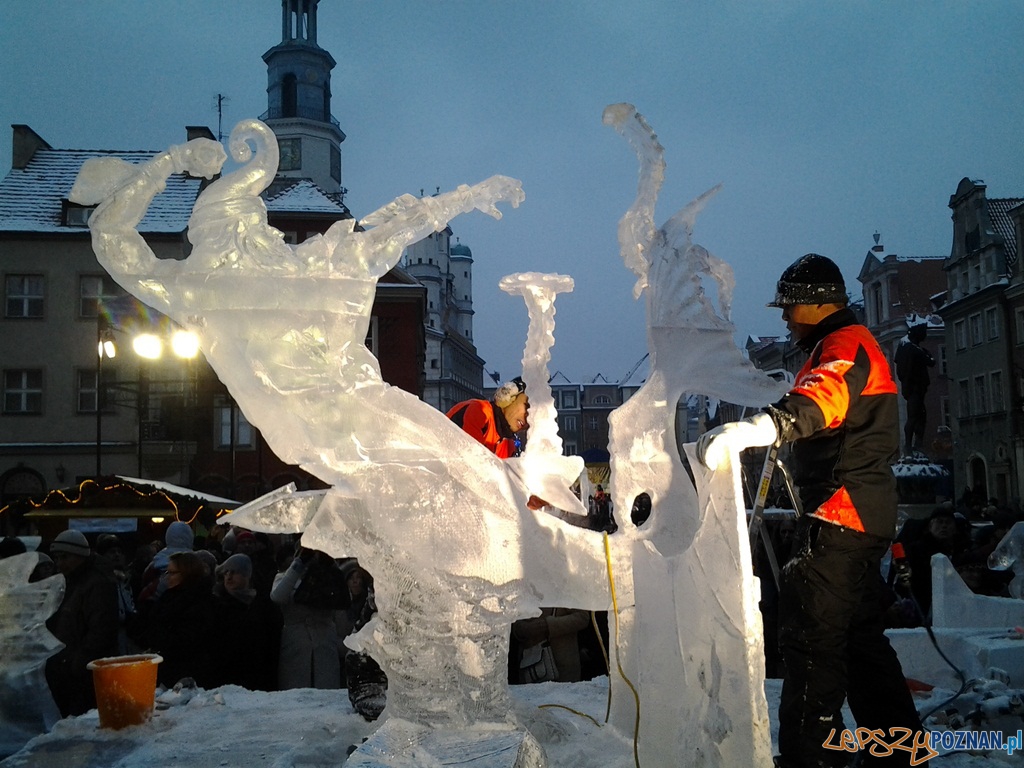 VII Międzynarodowy Festiwal Rzeźby Lodowej - 2 dzień  Foto: lepszyPOZNAN.pl / tab