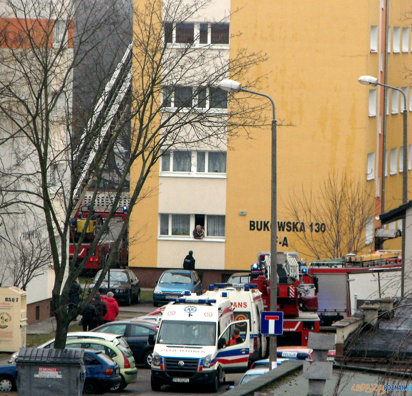 Pożar na Bukowskiej  Foto: Janusz