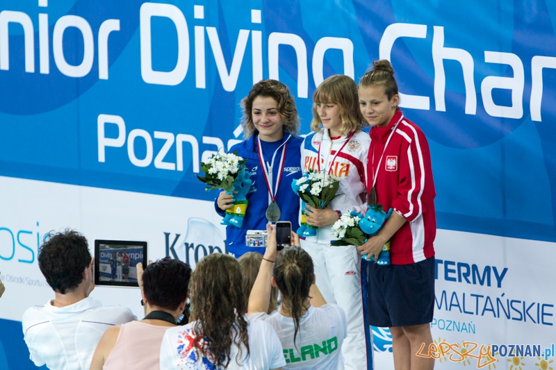 Mistrzostwa Europy Juniorów w Skokach do wody - dekoracja - Termy Maltańskie   Foto: lepszyPOZNAN.pl / Piotr Rychter