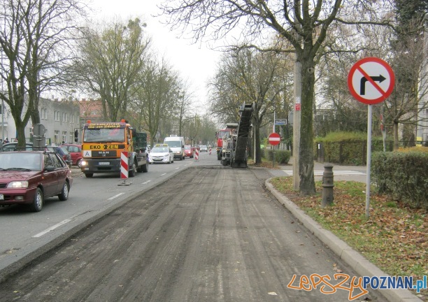 Frezowanie nawierzchni ulicy Marcelińskiej  Foto: ZDM