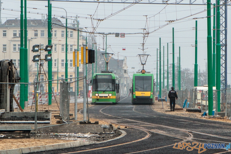 Tramwaje wracają na Kaponierę - Poznań 18.01.2014 r.  Foto: LepszyPOZNAN.pl / Paweł Rychter