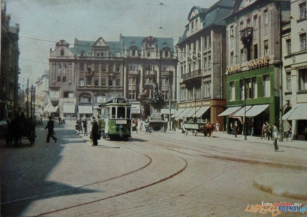 Tramwaj na Starym Rynku - okres okupacja  Foto: fotopolska