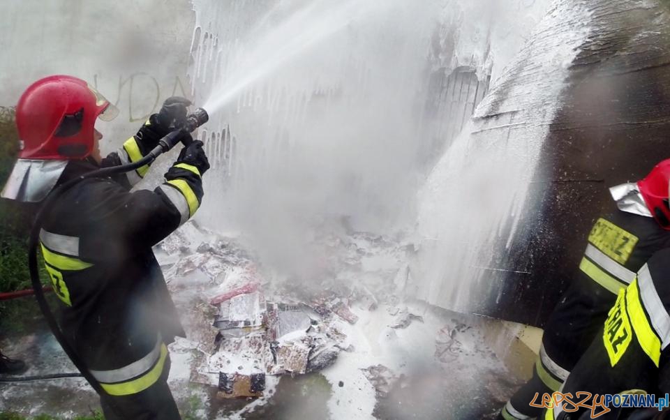 Paliła się gemyla, zapaliła się ściana  Foto: PSP JRG 7 w Poznaniu