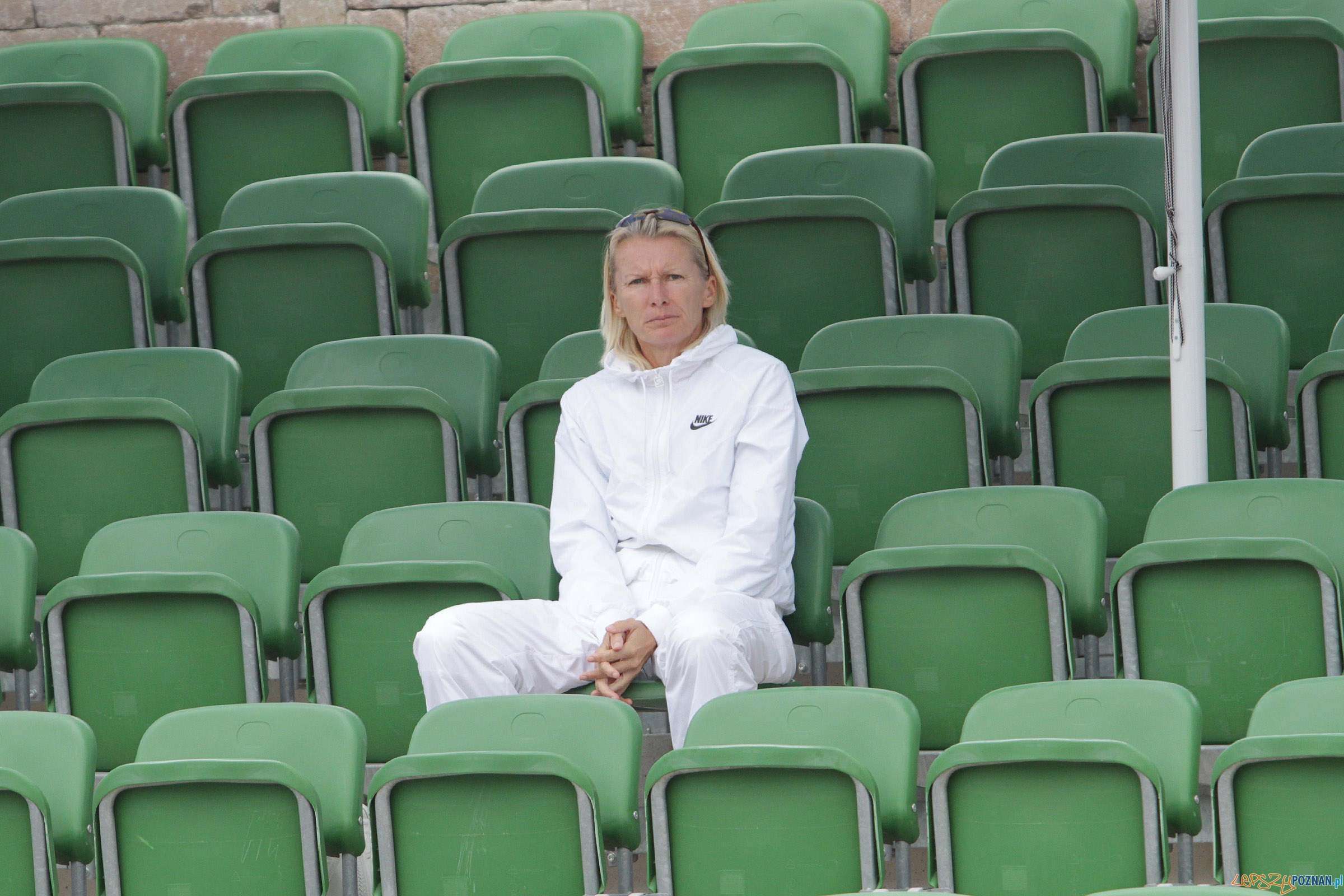 Jana Novotna na trybunach Centrum Tenisowego w Sobocie  Foto: Powiat Poznański Open